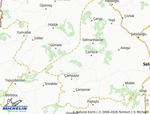 MICHELIN Turpçu map - ViaMichelin