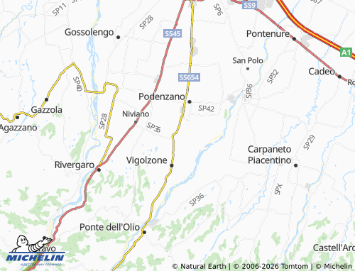 MICHELIN Grazzano Visconti map - ViaMichelin