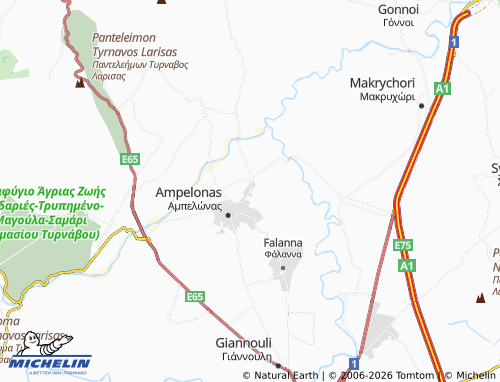 MICHELIN Vryotopos map - ViaMichelin