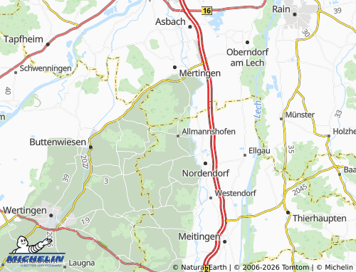 MICHELIN Allmannshofen map - ViaMichelin