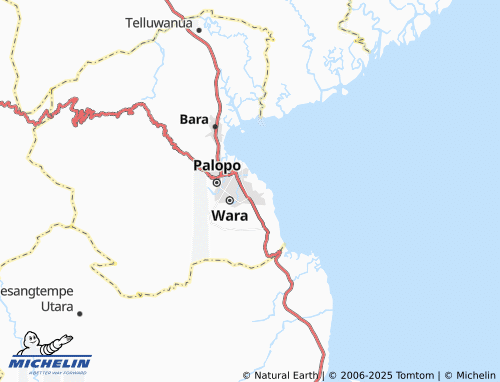 Mappa MICHELIN Wara Timur - ViaMichelin