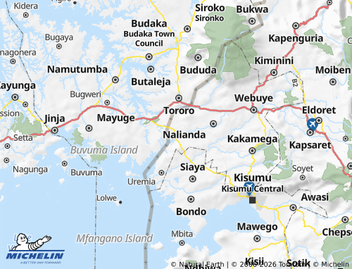 MICHELIN-Landkarte Busia - ViaMichelin