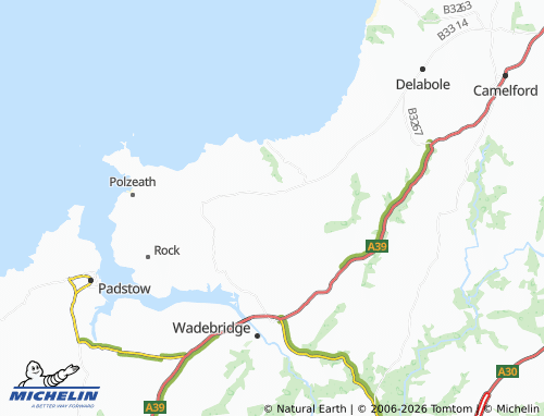 MICHELIN Saint Endellion map - ViaMichelin