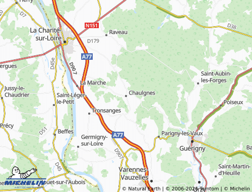 Carte MICHELIN Chaulgnes - ViaMichelin