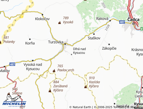 MICHELIN-Landkarte Dlhá nad Kysucou - ViaMichelin