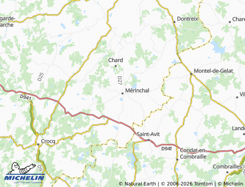 Mapa MICHELIN Mérinchal - ViaMichelin