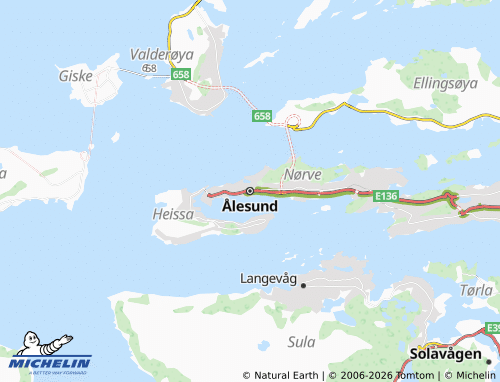 Carte MICHELIN Ålesund - ViaMichelin