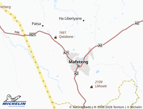 Carte MICHELIN Lifelekoaneng - ViaMichelin