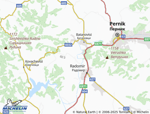 MICHELIN Kopanitsa map - ViaMichelin