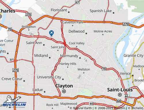 MICHELIN Bellerive Acres map - ViaMichelin