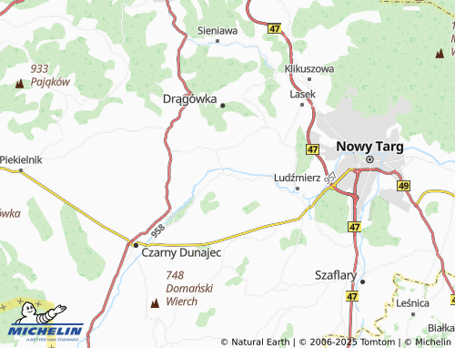 MICHELIN Długopole map - ViaMichelin