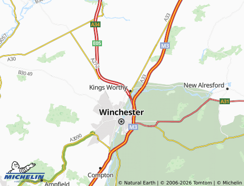 Carte MICHELIN Headbourne Worthy - ViaMichelin