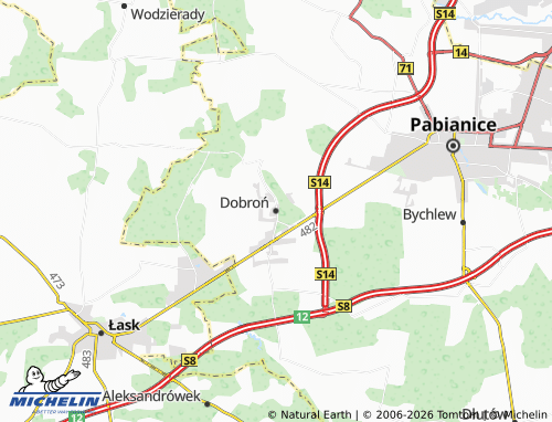 MICHELIN Dobroń map - ViaMichelin