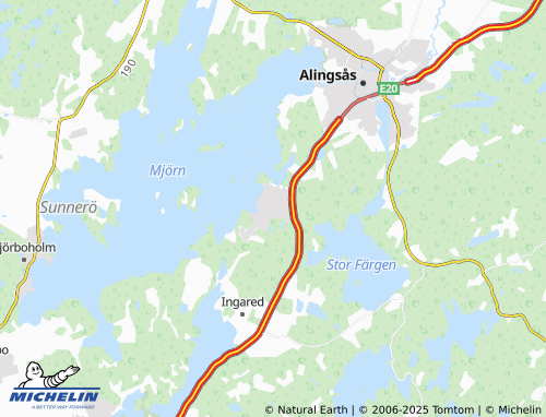 MICHELIN Västra Bodarna map - ViaMichelin