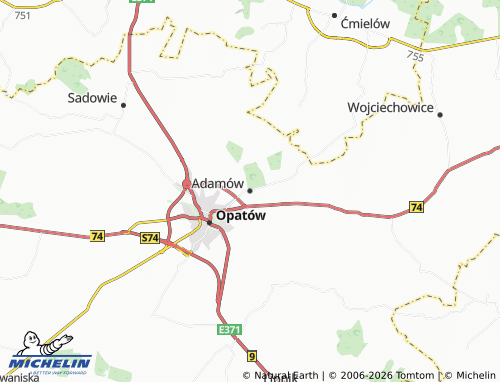 Carte MICHELIN Adamów - ViaMichelin
