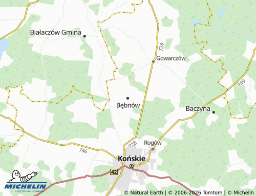Carte MICHELIN Bębnów - ViaMichelin