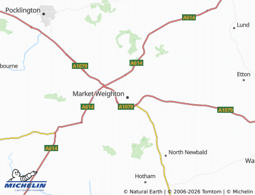 MICHELIN Market Weighton map - ViaMichelin