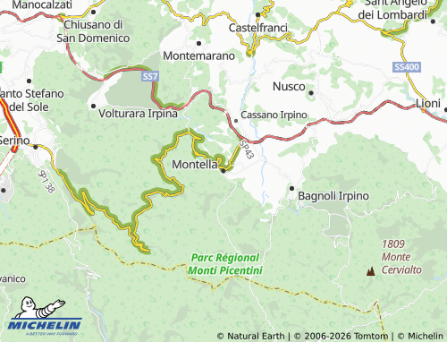 Kaart MICHELIN Montella - ViaMichelin