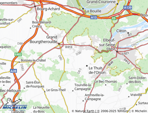 MICHELIN Bosnormand map - ViaMichelin