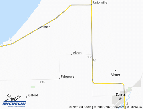 Kaart MICHELIN Akron - ViaMichelin