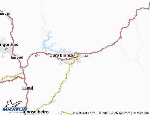 MICHELIN Ouro Branco map - ViaMichelin