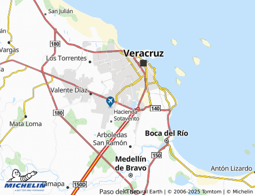 Mapa MICHELIN Veracruz Siglo XXI, Casas Díaz - ViaMichelin