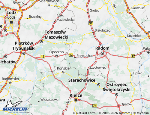 MICHELIN Przysuski map - ViaMichelin