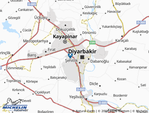 MICHELIN 5 Nisan map - ViaMichelin