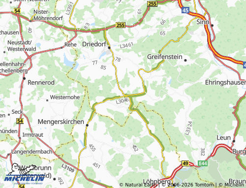MICHELIN Odersberg map - ViaMichelin