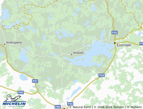Mapa MICHELIN Andzeļi - ViaMichelin