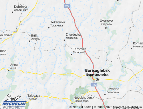 Carte MICHELIN Ternovskiy rayon - ViaMichelin