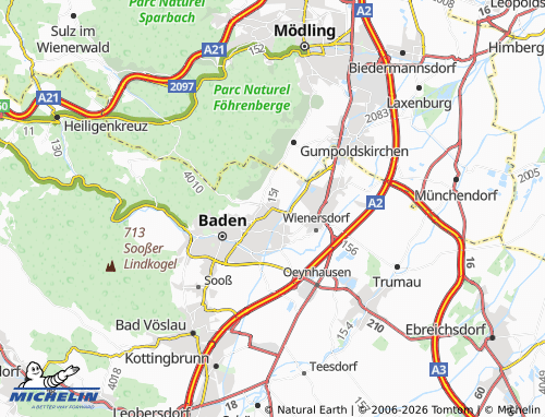 MICHELIN Pfaffstätten map - ViaMichelin