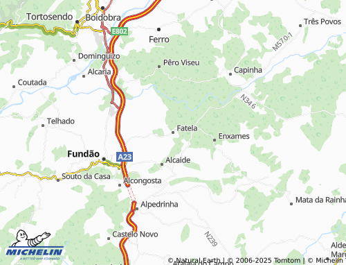 MICHELIN Fatela map - ViaMichelin