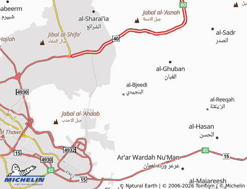 MICHELIN-Landkarte al-Bjeedi - ViaMichelin