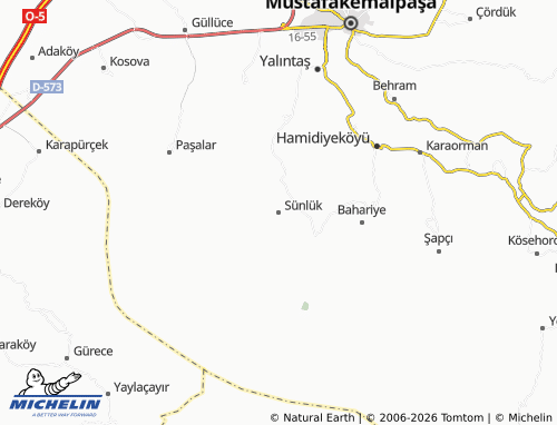 MICHELIN Sünlük map - ViaMichelin