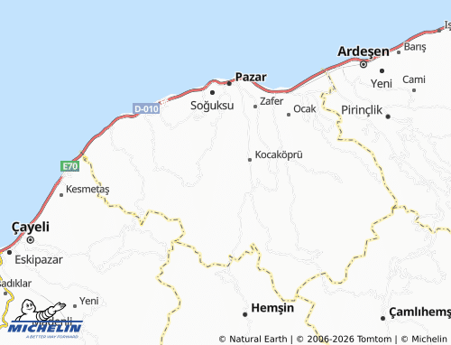MICHELIN Tütüncüler map - ViaMichelin