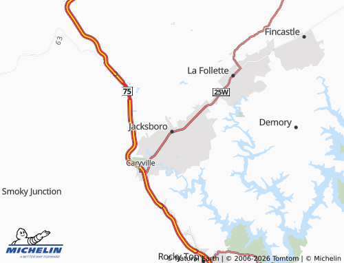 Mappa MICHELIN Jacksboro - ViaMichelin