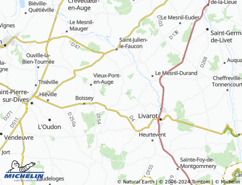 MICHELIN Castillon-en-Auge map - ViaMichelin