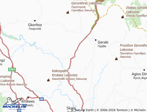 MICHELIN Vrontamas map - ViaMichelin