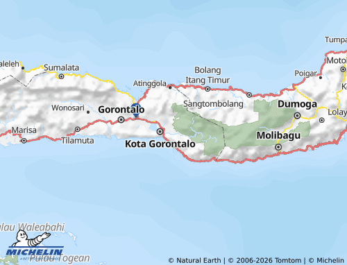 Mappa MICHELIN Bone Bolango - ViaMichelin
