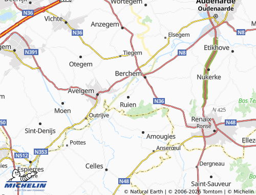 MICHELIN Ruien map - ViaMichelin