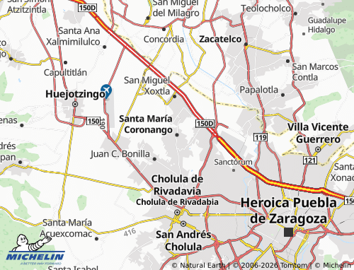 MICHELIN Santa María Coronango map - ViaMichelin