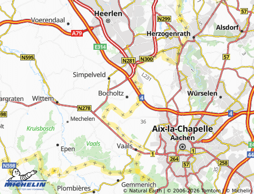 Carte MICHELIN Bocholtz - ViaMichelin