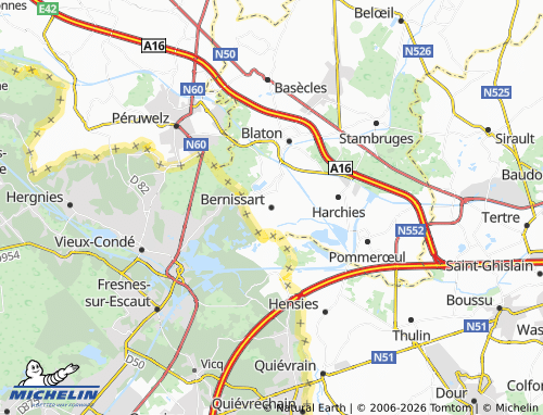 MICHELIN Bernissart map - ViaMichelin