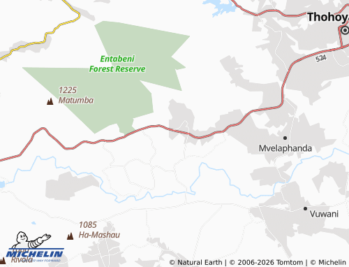 Mappa MICHELIN Tshinganwe - ViaMichelin
