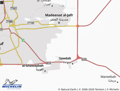 MICHELIN Hajr 7th map - ViaMichelin