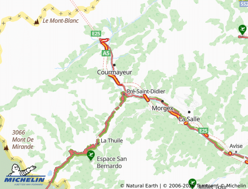 Carte MICHELIN Pré-Saint-Didier - ViaMichelin
