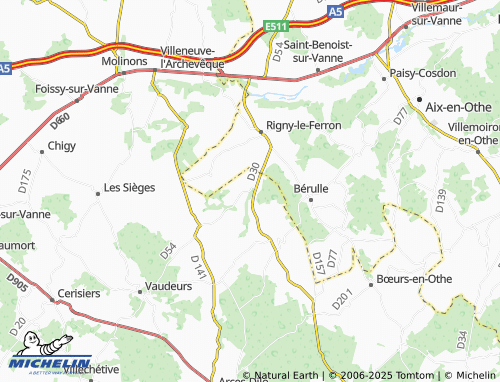 Carte MICHELIN Cérilly - ViaMichelin