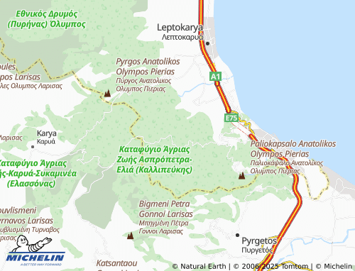 MICHELIN Ano Skotina map - ViaMichelin