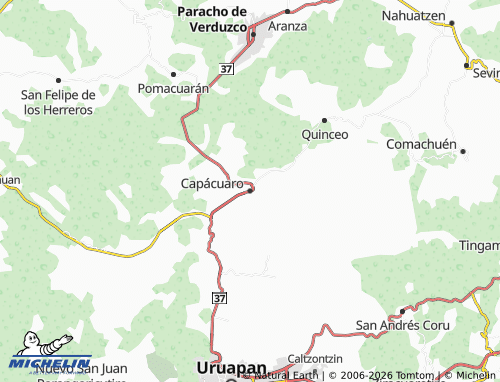 MICHELIN-Landkarte Capácuaro - ViaMichelin
